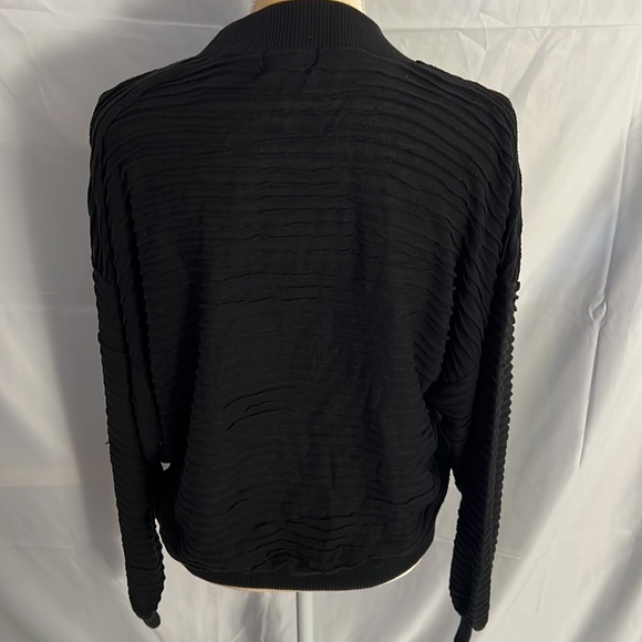 LAST CHANCE! Vintage 80’s 90’s Black Ribbed Sweater Long Sleeve Top M L XL - Picture 3 of 7